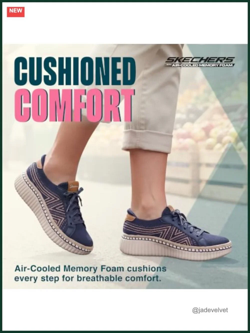 Women's Slip-On Fashion Sneakers with Air-Cooled Memory Foam, Vegan
